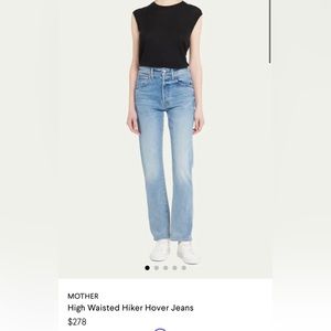 High Waisted Hiker Hover Mother Jeans; Size 25, never worn.